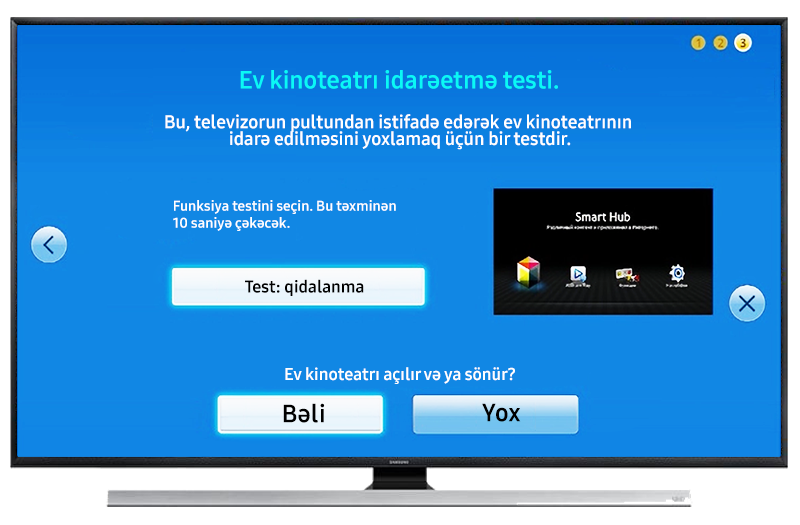 Bəli; və Xeyr düymələri