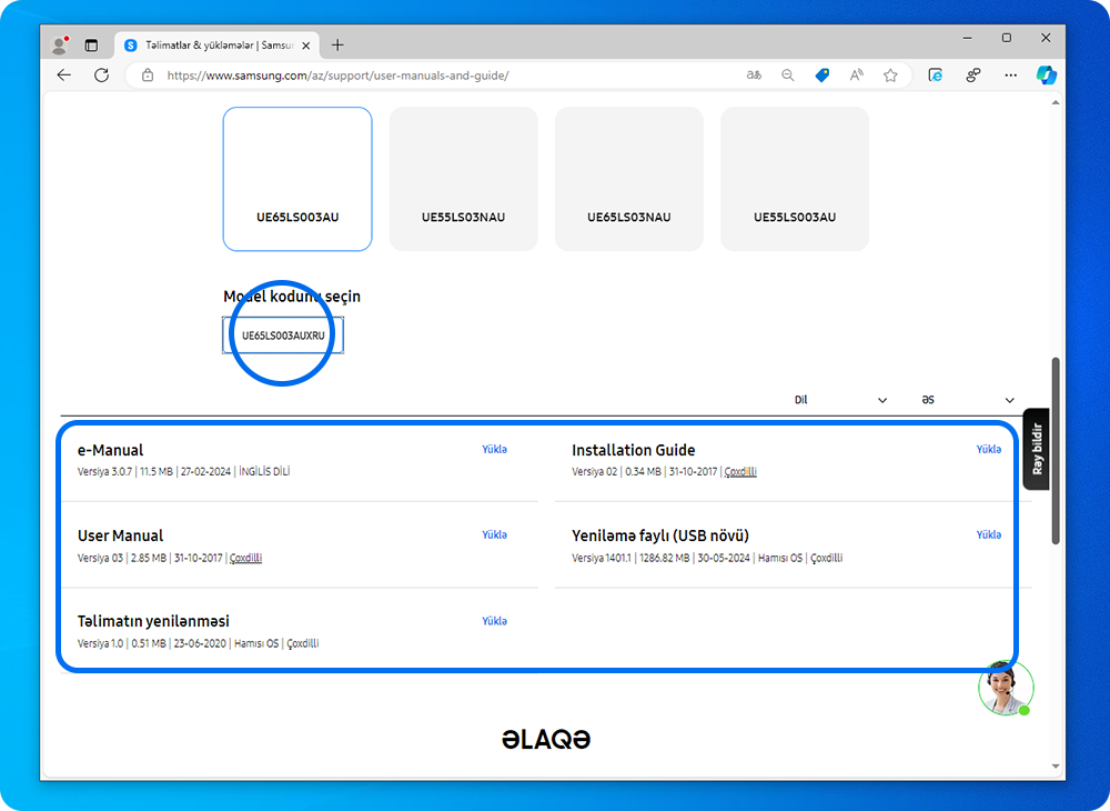 Faylın endirilməsi