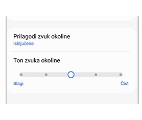 Razine ambijentalnog zvuka od tihih do jasnih