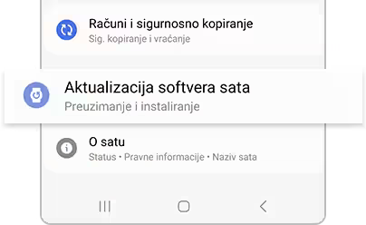 Ažuriranje softvera sata istaknuto je u aplikaciji Galaxy Wearable