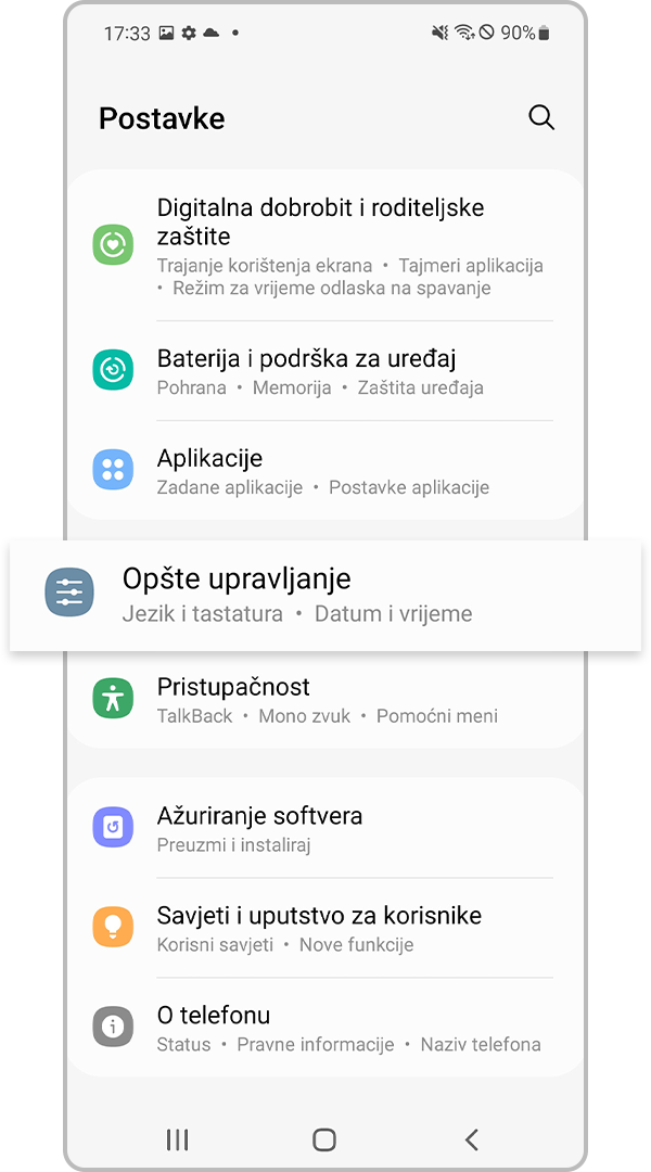 Upravljanje računom