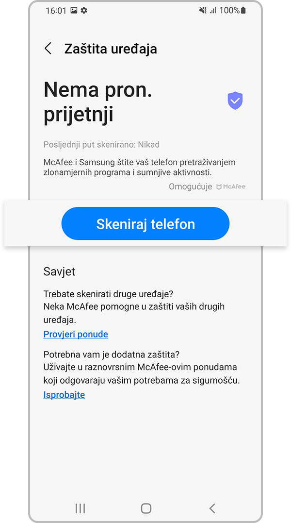 Dodirnite Skeniraj telefon