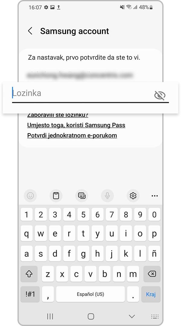 Unesite lozinku radi potvrde