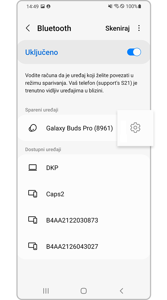 ponovno uparivanje Bluetooth uređaja 3. korak