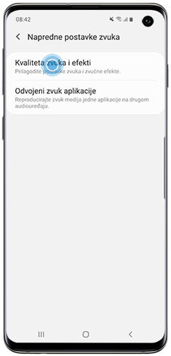 Dodirnite Kvaliteta zvuka i efekti
