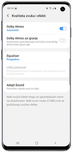 Povucite gumb Dolby Atmos za igranje igara