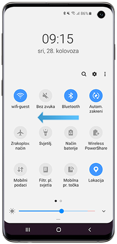 Proširena ploča s obavijestima