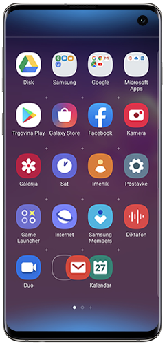Dodirnite i držite aplikaciju