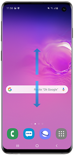 Dodirnite gumb za aplikacije