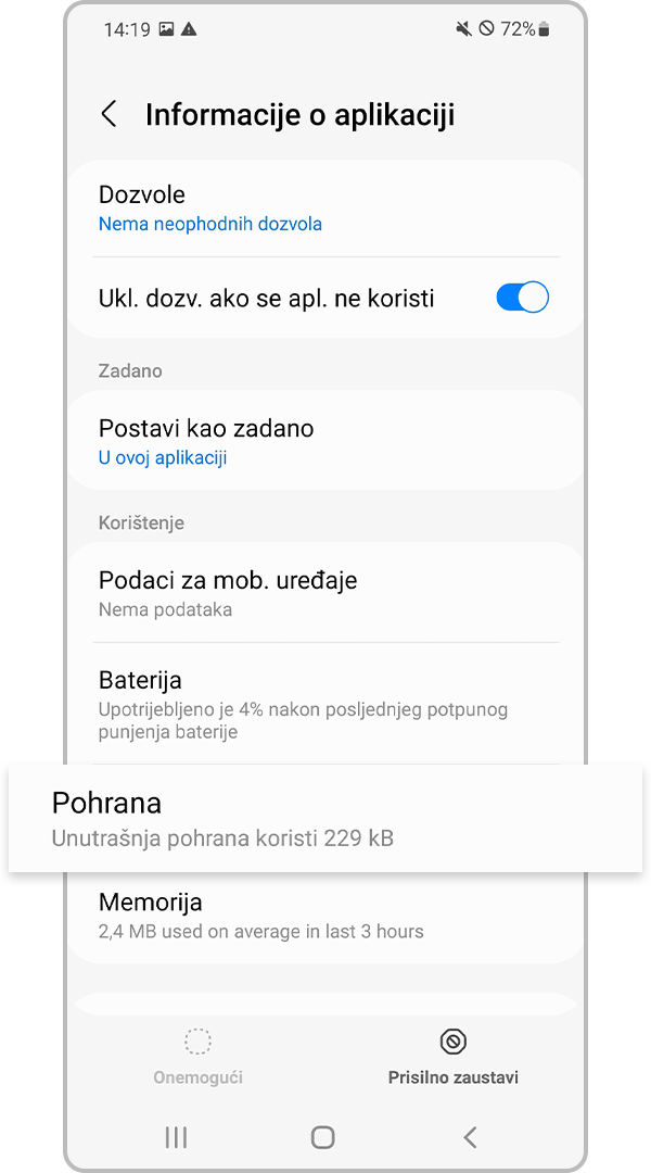 Pohrana aplikacije USBSettings