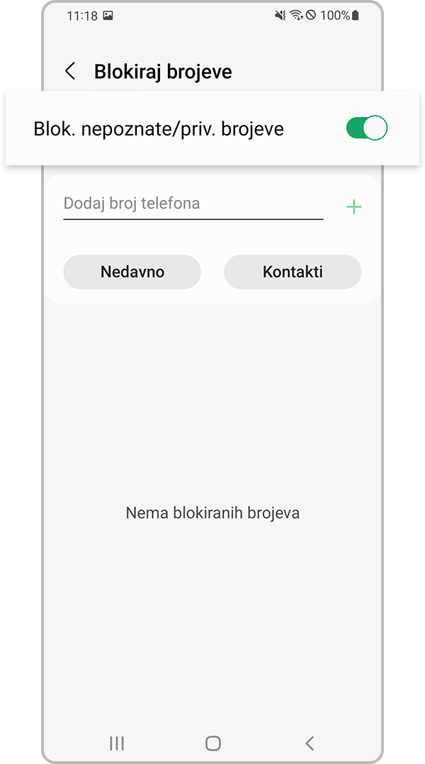 provjera blokira li uređaj nepoznate brojeve 4. korak