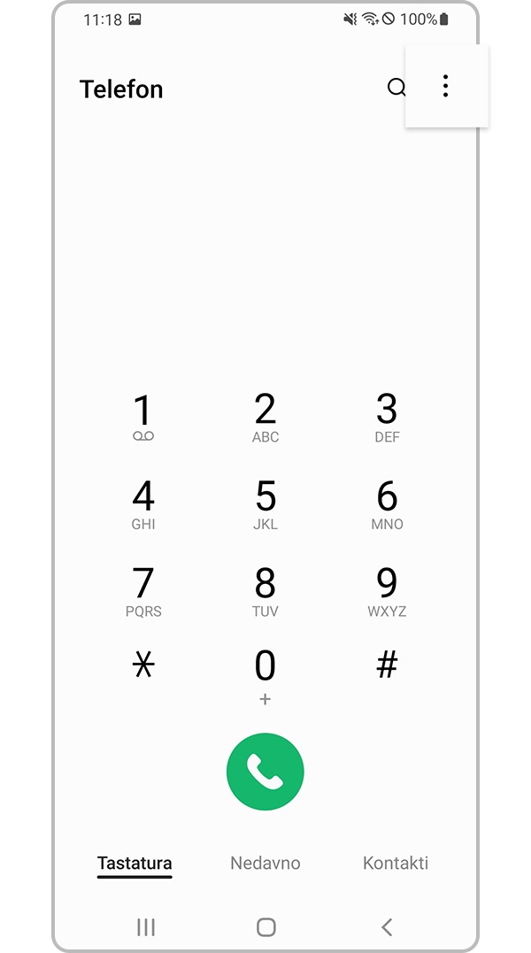 provjera blokira li uređaj nepoznate brojeve 1. korak
