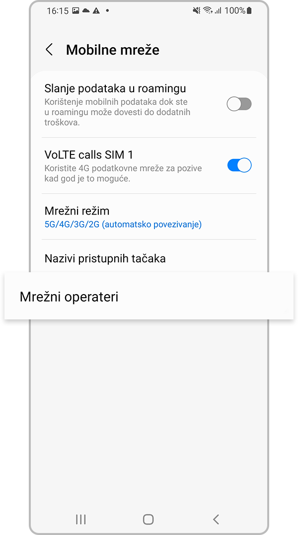 poništavanje postavki mreže 3. korak