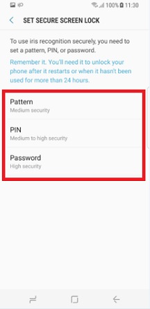 Set up a secure screen lock