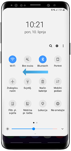 Otvorite Obavijesti na početnom zaslonu