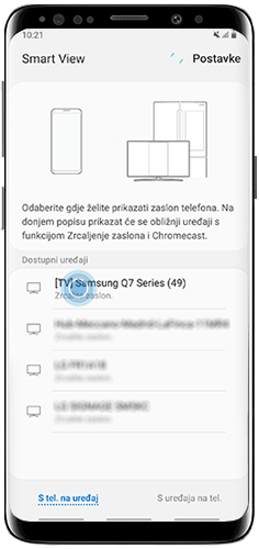 Popis uređaja za povezivanje