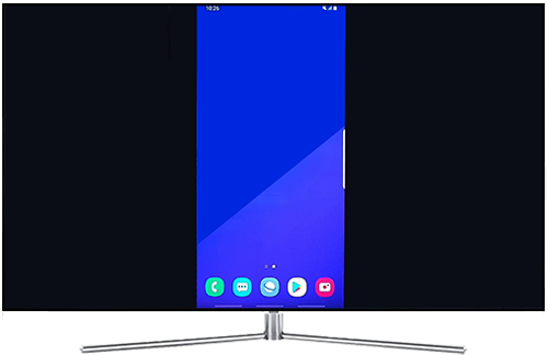 Zaslon pametnog telefona prikazan na zaslonu TV-a