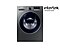 Product shot of Washers, the front shot showing the dark grey color product with the door closed. Washers product number ww10m86dqoo/EU