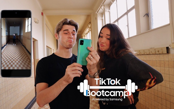 Marco Rondas en Yara De Smedt maken een timelapse-filmpje met hun Galaxy A smartphone