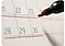 Rode cirkel om de 30e dag op een kalender, herinnering om binnen 30 dagen Samsung Care+ toe te voegen na aankoop.