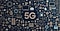 Plaatje met 5G in het midden met product tekeningen eromheen