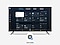 TV met UI van SmartThings-apparaat wordt weergegeven op het scherm met het pictogram "Hub inside" verbonden met de tv.