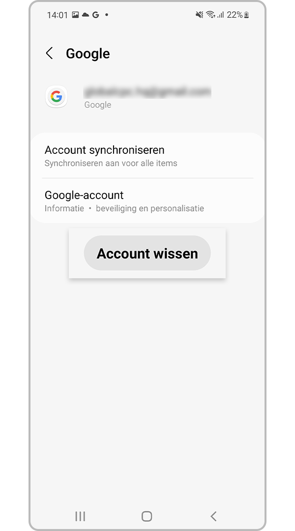 Google account verwijderen