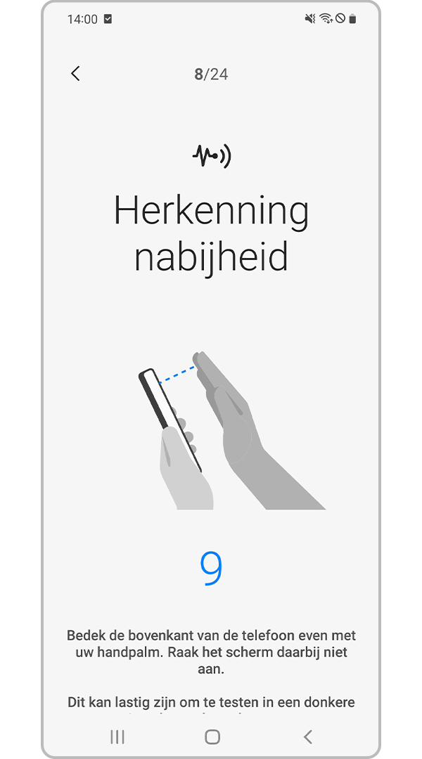 Nabijheidsherkenning stap 1