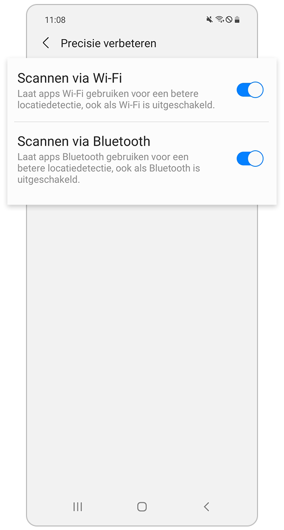 Scannen via wifi en Bluetooth