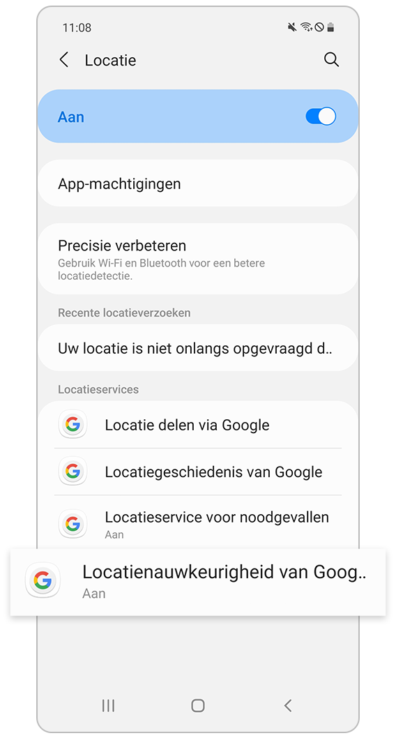 Locatienauwkeurigheid van Google