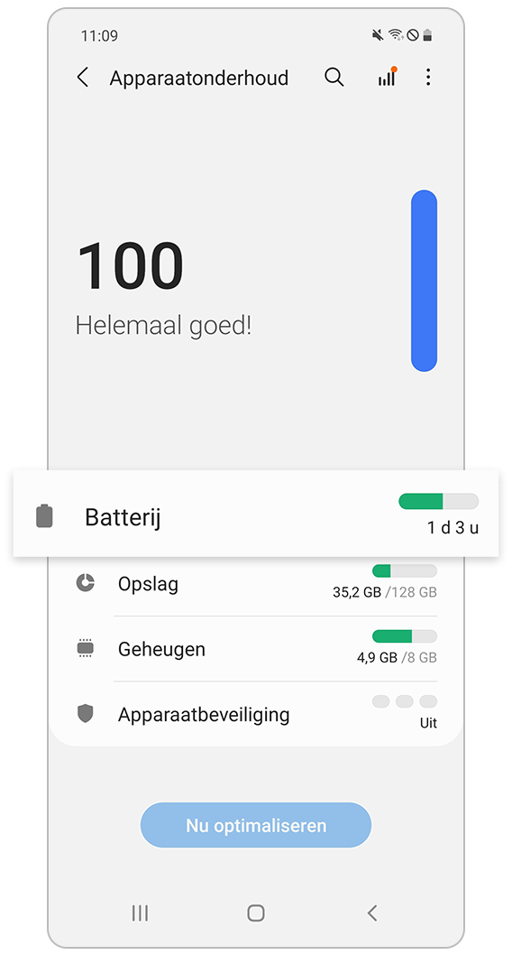Apparaatonderhoud Batterij