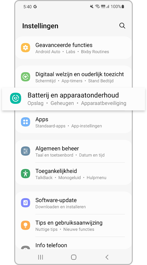 Batterij- en apparaatonderhoud