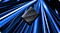 Le SSD portable avec des lumières bleues