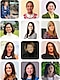 12 photos qui présentent 12 employées différentes sont rassemblées sous forme de collage. De gauche à droite, en haut : 1ère photo : Une femme est debout à côté de son bureau, sur lequel sont posés des papiers. Elle sourit droit devant elle. Elle a les cheveux blonds et une queue de cheval. Elle porte une longue robe bleue à motifs et une ceinture blanche avec une boucle dorée. 2ème photo : Une femme aux cheveux courts et foncés, découvrant son visage, porte une chemise de couleur claire avec un motif rouge. Elle sourit. 3ème photo : Une femme en tailleur vert sourit. Elle a les cheveux noirs et courts, et porte des lunettes. 4ème photo : Une femme aux cheveux courts et bruns foncés, portant des lunettes et une chemise blanche à col roulé sourit. 5ème photo : Une femme aux longs cheveux noirs et à lunettes sourit. Elle porte un T-shirt blanc et un gilet gris. 6ème photo : Une femme sourit. Elle a les cheveux blonds et porte un haut noir, rouge et bleu. 7ème photo : Une femme aux longs cheveux noirs, portant une robe rayée bleue et noire, sourit. 8ème photo : Une femme portant un blouson en cuir noir sourit sur un fond noir. Elle a les cheveux blonds et courts. 9ème photo : Une femme vêtue d’une robe noire à manches courtes est assise et regarde l’appareil photo. Elle a de longs cheveux brun foncé et porte un long collier en or. 10ème photo : Une femme aux longs cheveux noirs, portant un chemisier noir, sourit. 11ème photo : Une femme aux longs cheveux noir, portant un chemisier, une paire de boucles d’oreilles en perles blanches et un collier, sourit. 12ème photo : Une femme aux cheveux mi-longs, portant un blazer beige et un haut blanc regarde vers le bas, en direction d’un fond vert et feuillu.