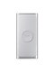 Vue avant d’une batterie externe sans fil argent