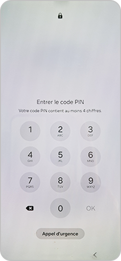 Écran du mode Perdu “Téléphone verrouillé”.