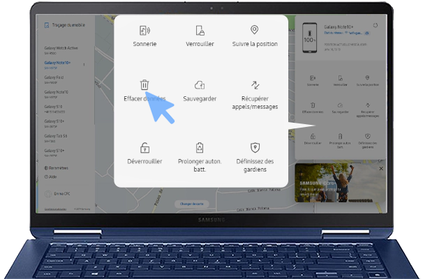 Réinitialiser mon appareil Galaxy en utilisant Find My Mobile.