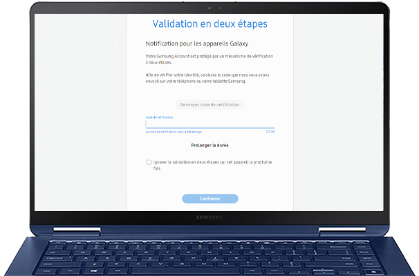 Confirmer son identité pour réinitialiser son appareil via Find My Mobile.