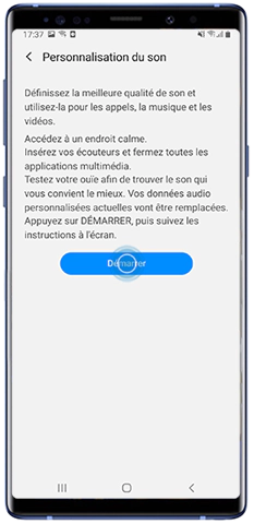 Appuyez sur Démarrer