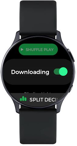 Galaxy Watch Active2 készüléken lejátszási lista letöltése a Spotify alkalmazásban