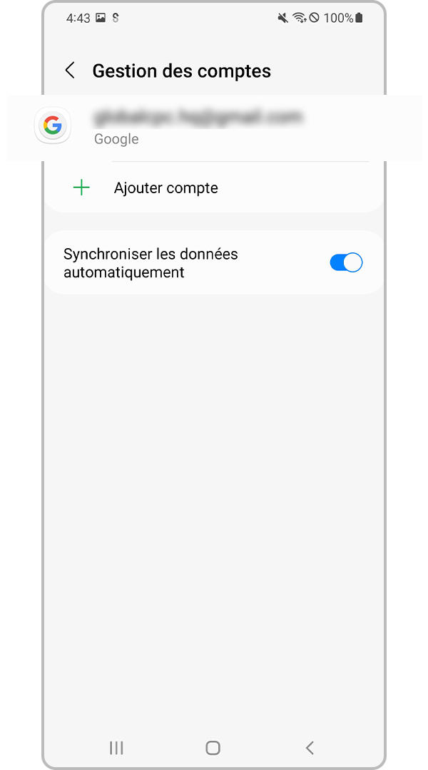 Sélectionner un compte Google
