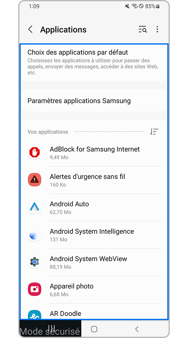 Identifiez les applications récentes ou inconnues