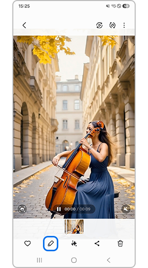 Icône crayon en surbrillance