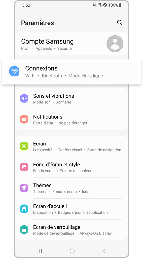 réparation de la connexion bluetooth de l’appareil - étape 1