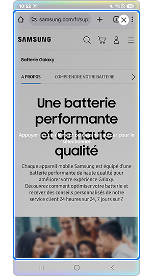 Sélection du texte dans la fonctionnalité