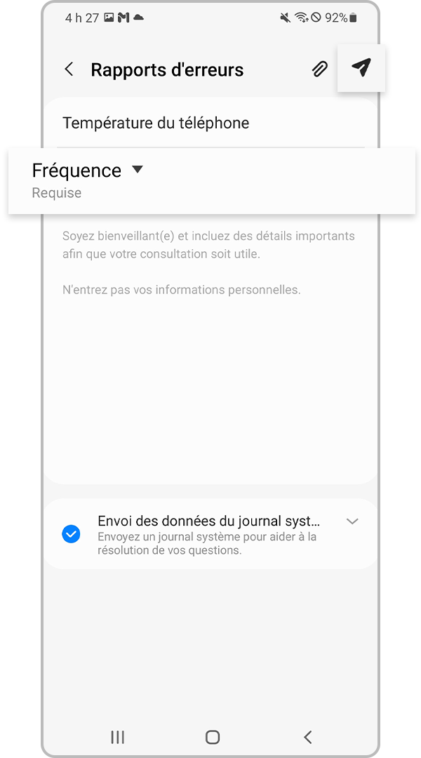 rapports d’erreur - étape 3