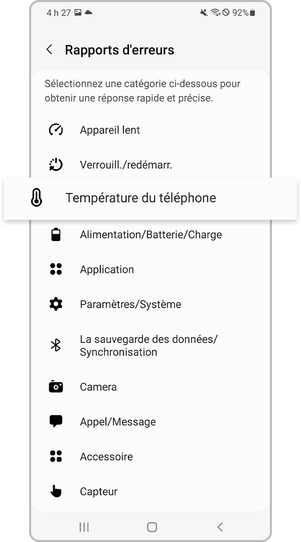 rapports d’erreur - étape 2