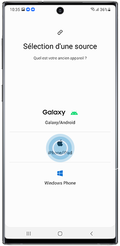 Transférer les données vers mon nouveau smartphone via Smart Switch
