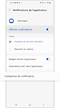 Dans Messages, appuyez sur Catégories de notification