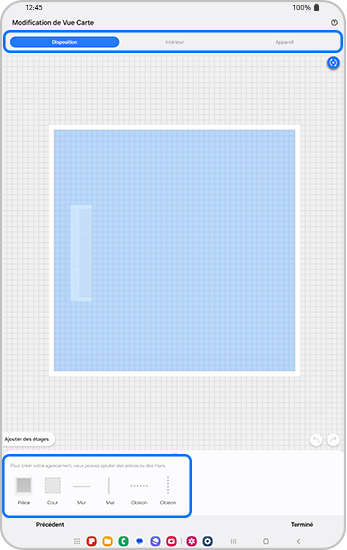 Méthode pour organiser les pièces et les murs afin de créer une représentation de votre plan de niveau